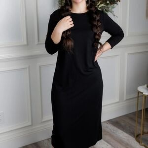 Elegant Black Long Sleeve Dress